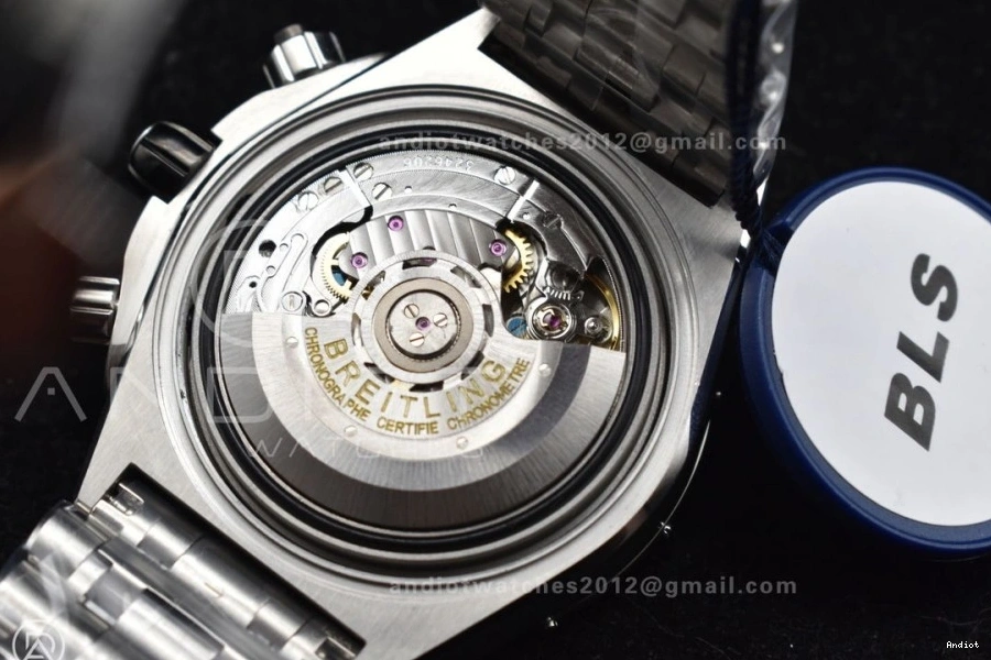 Black A7750 on SS 1:1 Chronomat Dial 44mm Edition BLSF Best B01 SS Bracelet 1105